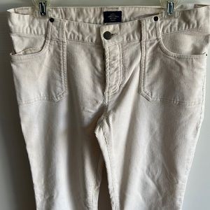 Abercrombie & Fitch size 10 white corduroy pants